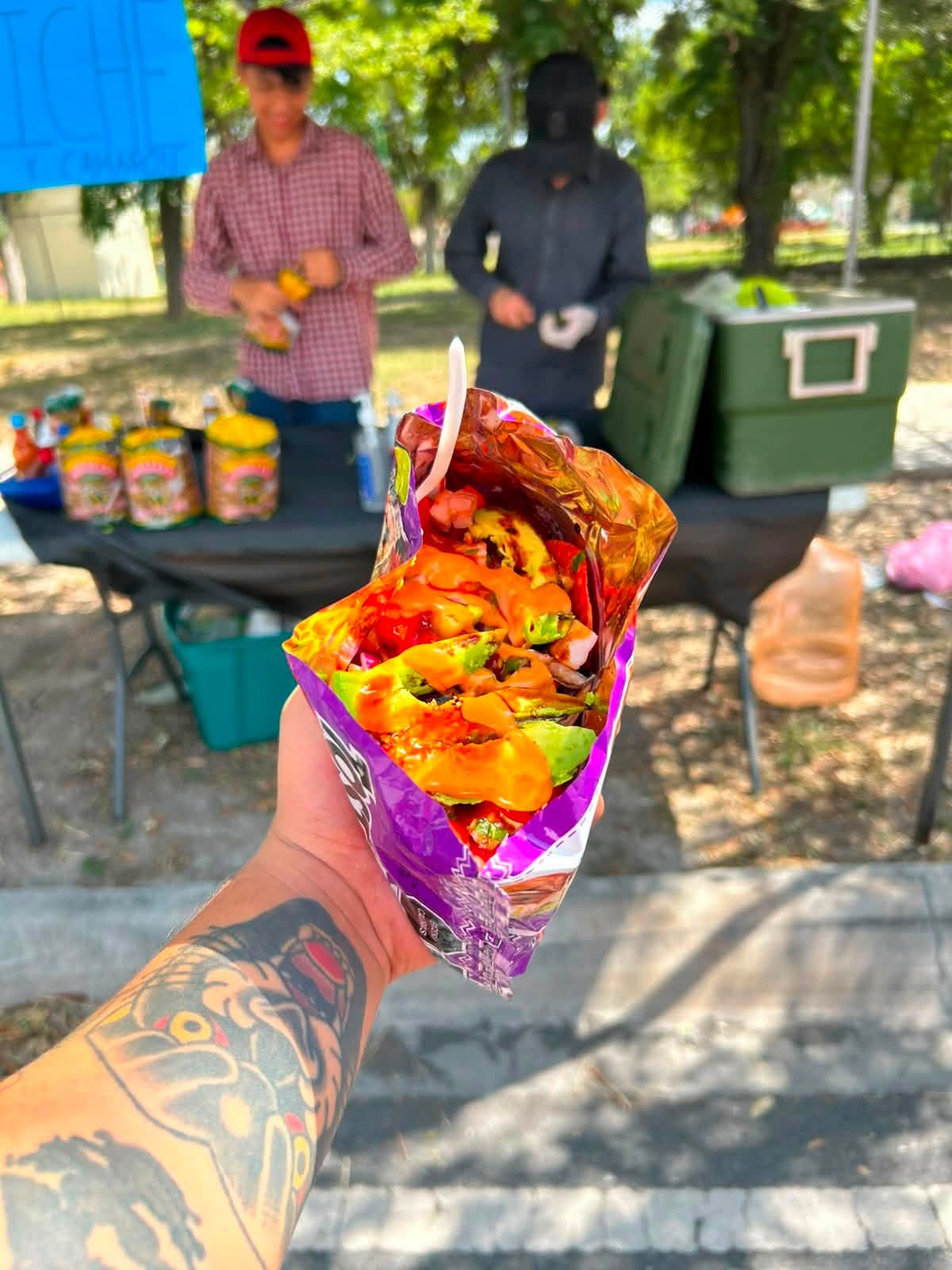 Botana preparada de Elotes Los Ondeados